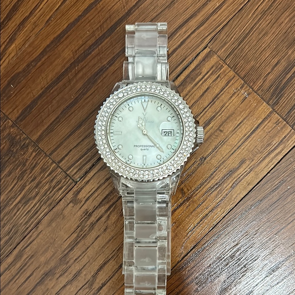 Geneva Clear Crystal Watch